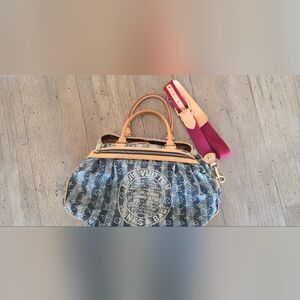 Louis Vuitton Denim Cabas RAYE GM Monogram Satchel with Strap